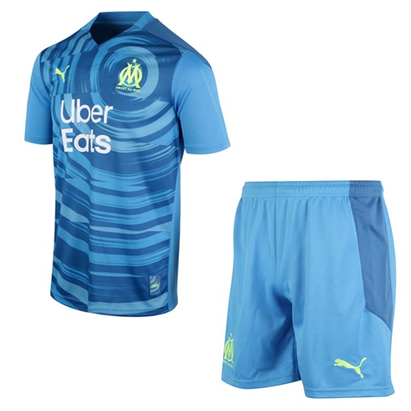 Trikot Marseille Ausweich Kinder 2020-21 Blau